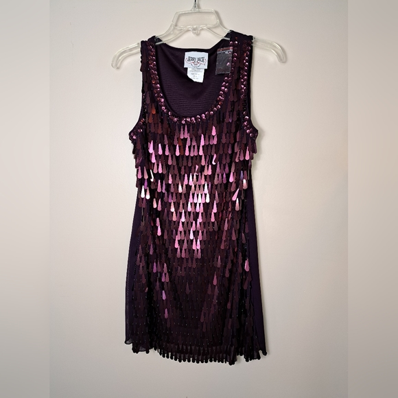 Jerry Beck Dresses & Skirts - NWOT Jerry Beck Tear Drop Sequin Flapper Style Dress Size Medium